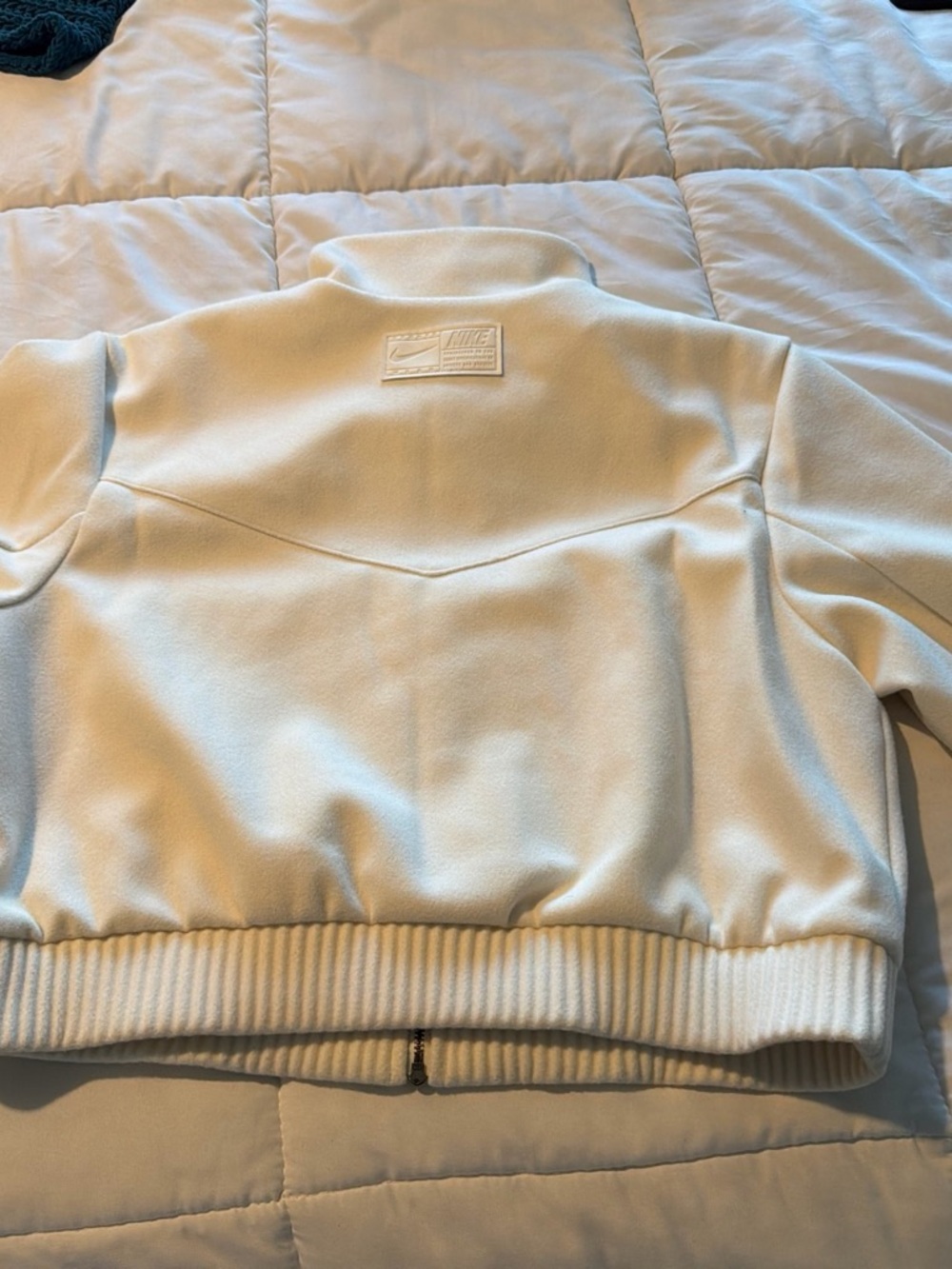 Nike White Zip-Up Women's Fleece Jacket